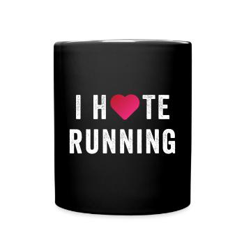 I Love/Hate Running - Full Colour Mug - black - Front