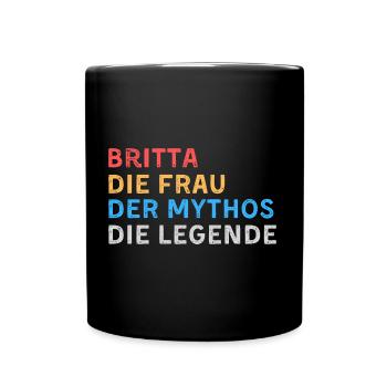 Britta Fau Mythos Legende - Tasse einfarbig - Schwarz - Vorne