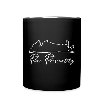 Teckel personnalité pure - J’aime le teckel - Mug uni - noir - Devant