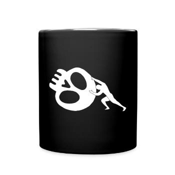 Der Mann, der den Tod abstößt (weiß) - Tasse einfarbig - Schwarz - Vorne