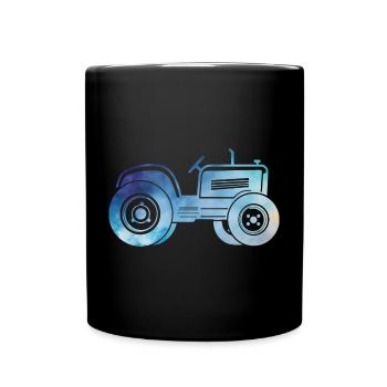 tracteur - Mug uni - noir - Devant