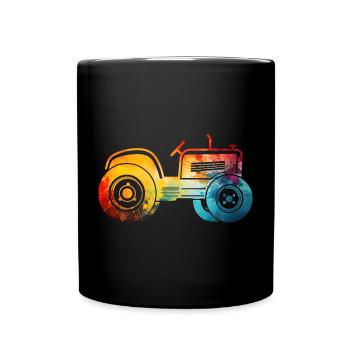 tracteur - Mug uni - noir - Devant