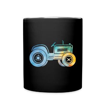 tracteur - Mug uni - noir - Devant