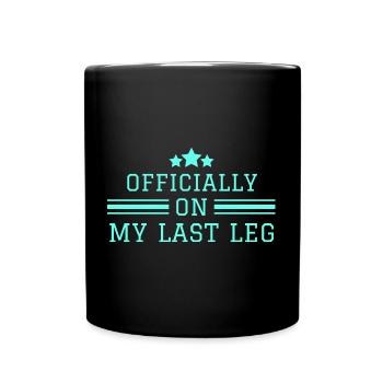 Broken Leg Funny Recovery Crutches - Full Colour Mug - black - Front