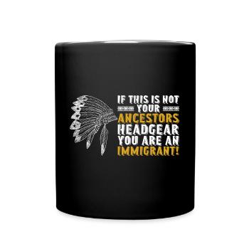 Proud Indigenous People Native American's Day - Tasse einfarbig - Schwarz - Vorne