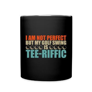 Golf Player Tee-Riffic Golf Swing - Full Colour Mug - black - Front
