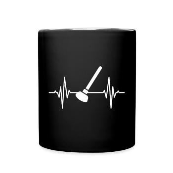 Pümpel Heartline ECG - Mug uni - noir - Devant