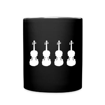 Modèles de violons rétro - Mug uni - noir - Devant