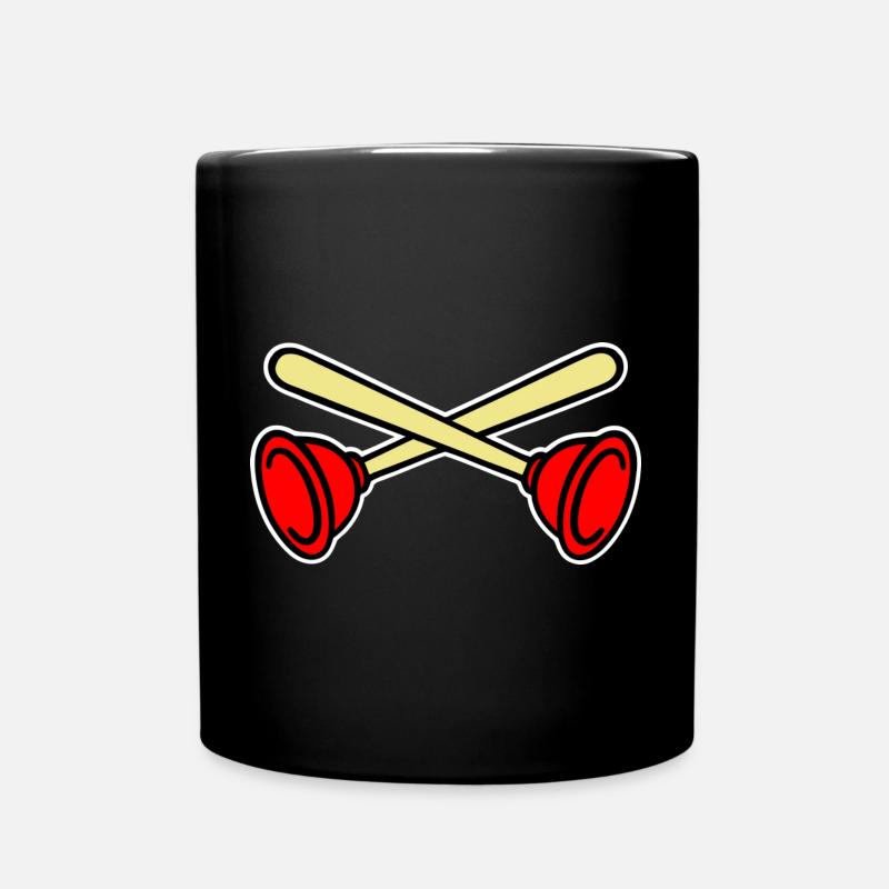 Pömpel gekreuzt - Tasse einfarbig - Schwarz