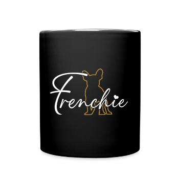 Police décorative Frenchie Bouledogue Français - Mug uni - noir - Devant