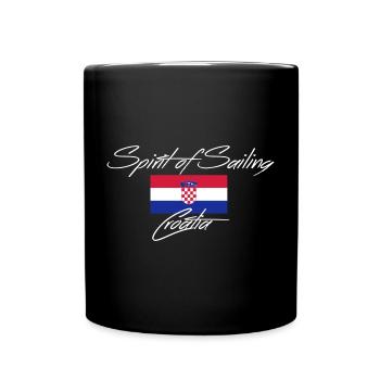 Spirit of Sailing Croatia - Tasse einfarbig - Schwarz - Vorne