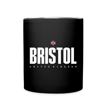 Bristol UK Block Wordmark - Full Colour Mug - black - Front