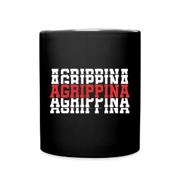 Agrippina t-shirt stacked text gift t-shirt - Full Colour Mug - black - Front