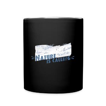 Nature is calling Winter Wonderland 2 - Tasse einfarbig - Schwarz - Vorne