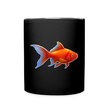 Goldfisch Nr.4 - Tasse einfarbig - Schwarz - Vorne