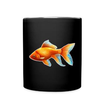 Goldfisch Nr.3 - Tasse einfarbig - Schwarz - Vorne