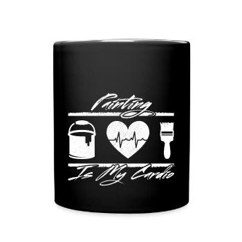 La peinture est mon cardio Malen Gießen Lackierer Farbe - Mug uni - noir - Devant