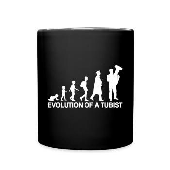 Entwicklung vom Kind zum Tubisten - Tasse einfarbig - Schwarz - Vorne