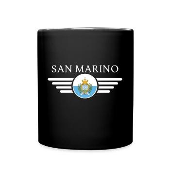 San Marino T-Shirt: History, Panoramic, Charm - Full Colour Mug - black - Front