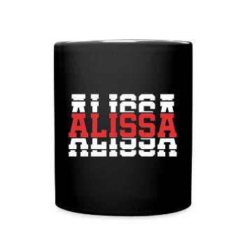 t-shirt Alissa t-shirt gift idea stacked text - Full Colour Mug - black - Front