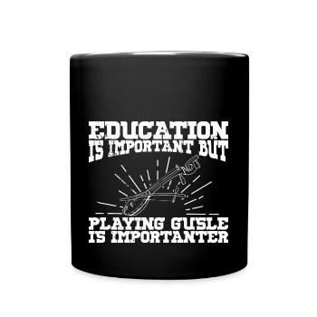 L’éducation est importante Serbie Balkan Gusle - Mug uni - noir - Devant