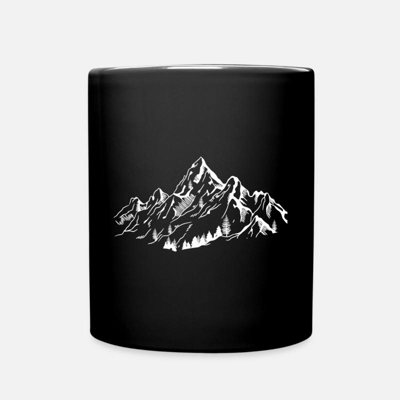 Montagnes - Mug uni - noir