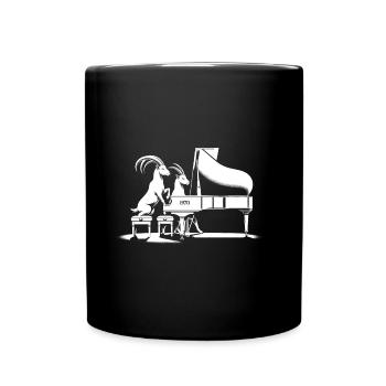 Capricorn Sonata - Capricorns at the Grand Piano - Full Colour Mug - black - Front