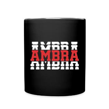 T-Shirt Bernstein T-Shirt Geschenkidee gestapelter Text - Tasse einfarbig - Schwarz - Vorne