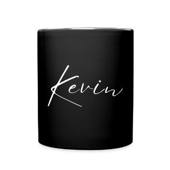 Kevin Name T-Shirt Gift for Men - Full Colour Mug - black - Front