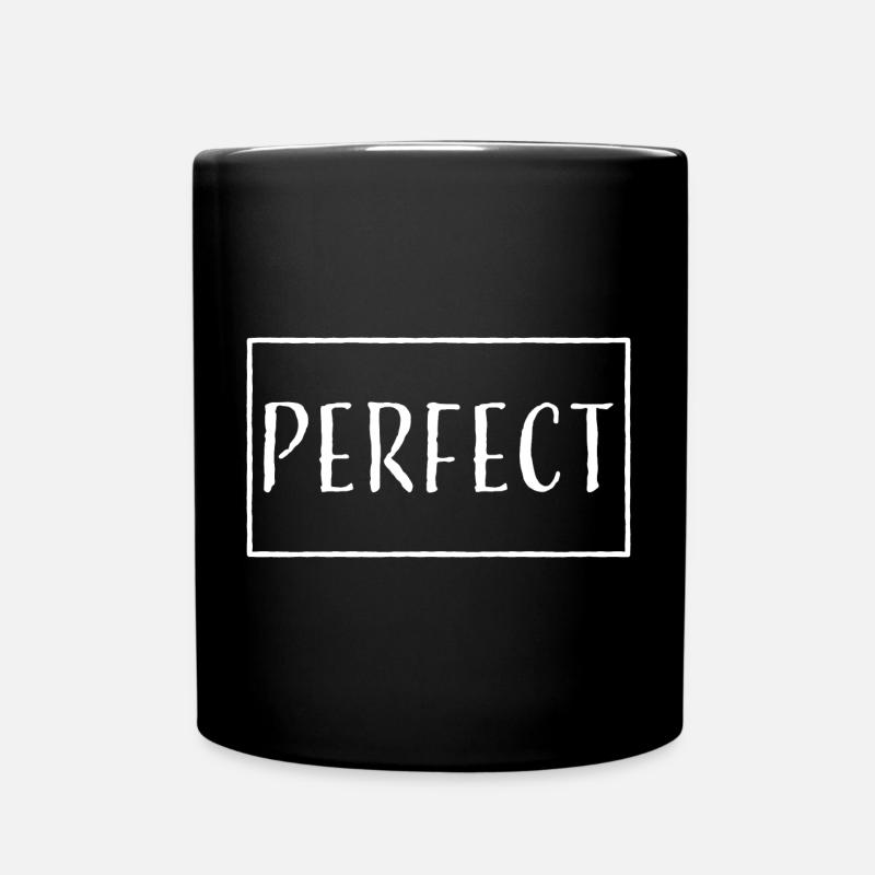 Perfect Tshirt design white - Full Colour Mug - black