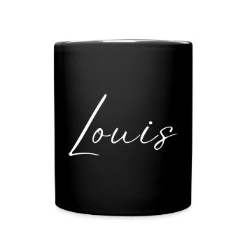 Louis Name T-Shirt Gift for Men - Full Colour Mug - black - Front