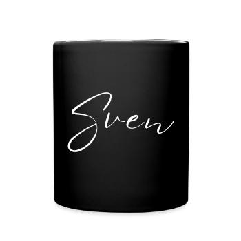Sven Name T-Shirt Gift for Men - Full Colour Mug - black - Front