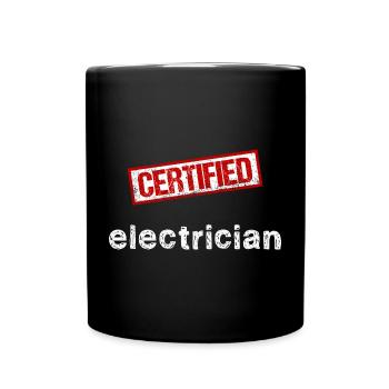 Elektriker - Tasse einfarbig - Schwarz - Vorne