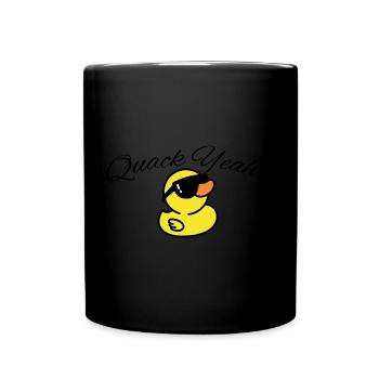 Womens Quak yes Funny Duck - Full Colour Mug - black - Front