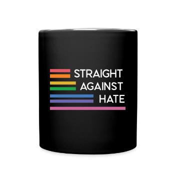 LGBT Pride Month - Direkt gegen Hass - Tasse einfarbig - Schwarz - Vorne
