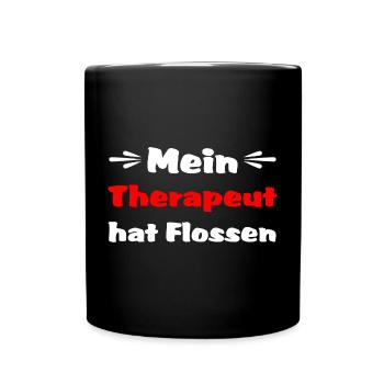 Mon thérapeute a des palmes - Mug uni - noir - Devant