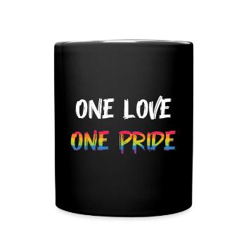 LGBT Pride Month - One Love, One Pride - Full Colour Mug - black - Front