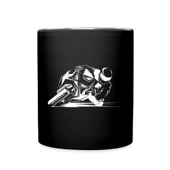 Icône de piste de course de moto Logo Moto - Mug uni - noir - Devant