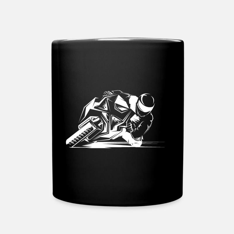 Icône de piste de course de moto Logo Moto - Mug uni - noir