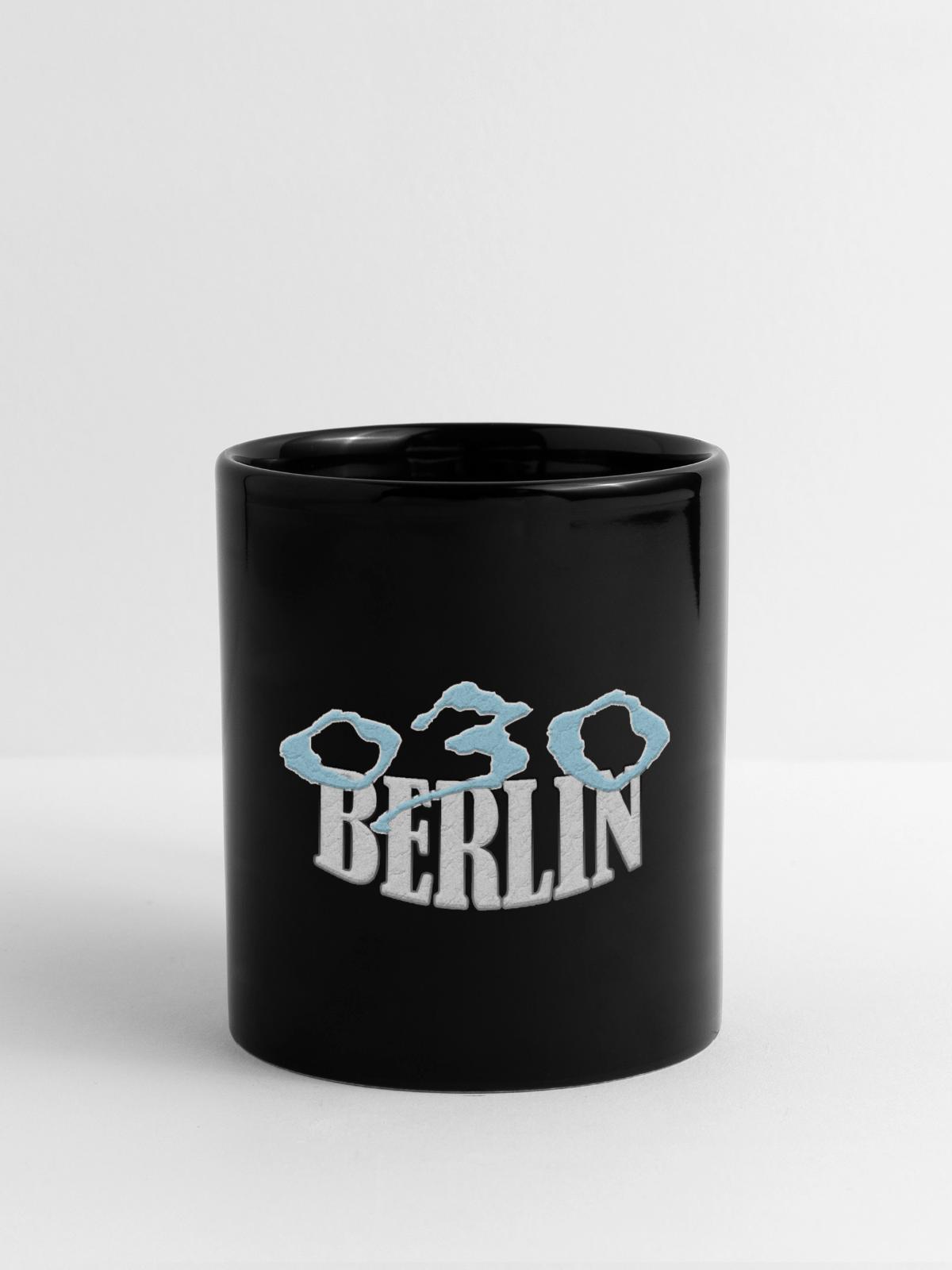 Berlin 030 Chemise exclusive - Mug uni - noir - Devant