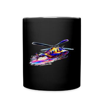 JetRanger Bell 206 - Farbsplash - Tasse einfarbig - Schwarz - Vorne