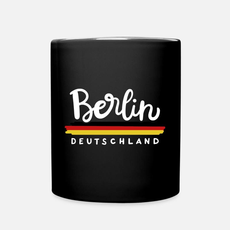 Berlin Deutschland Deutsche Flagge - Tasse einfarbig - Schwarz