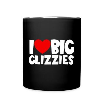 Ich liebe Big Glizzies Hotdog 4. Juli Glizzies - Tasse einfarbig - Schwarz - Vorne
