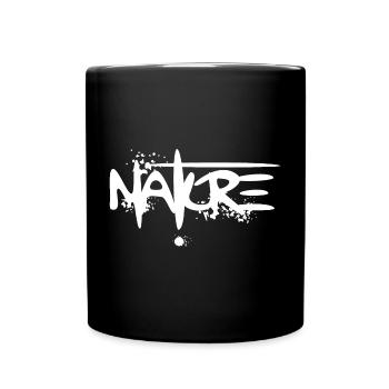 Natur Graffiti Schrift Logo Symbol Outdoor icon - Tasse einfarbig - Schwarz - Vorne