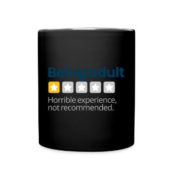 Being Adult - Full Colour Mug - black - Front