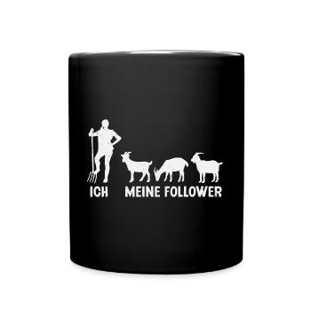 Ziegen Ziegenbock Landwirtin Ziege - Tasse einfarbig - Schwarz - Vorne