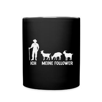 Ziegen Ziegenbock Landwirt Ziege - Tasse einfarbig - Schwarz - Vorne