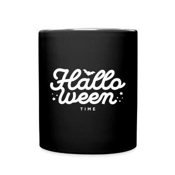 Halloween Night Bat Silhouette - Full Colour Mug - black - Front