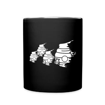 Croquis de la ruche - Mug uni - noir - Devant