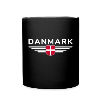 I Love Denmark, T-shirt de tenue design - Mug uni - noir - Devant